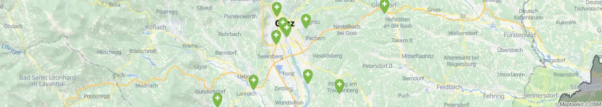 Kartenansicht für Apotheken-Notdienste in der Nähe von Innere Stadt (Gemeinde, Steiermark) (175)